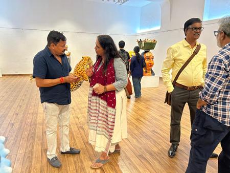 “IN THE FACE OF IT ALL”, Solo Exhibition Of Sculptures By Dr. Venkata At Jehangir Art Gallery