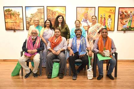 “Where Silence Becomes Form” Solo Show of Paintings By contemporary artist Nidhi Sharma in Jehangir Art Gallery